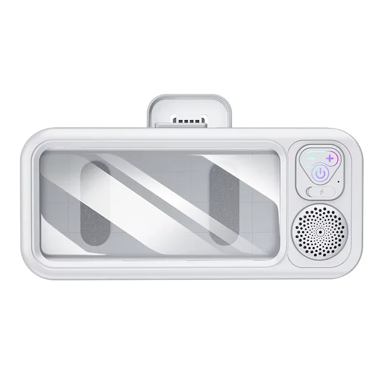 Bathroom Bluetooth Speaker Waterproof Soundbox with Touch Phone Fixed Box Holder Shower and Binge-watch Device