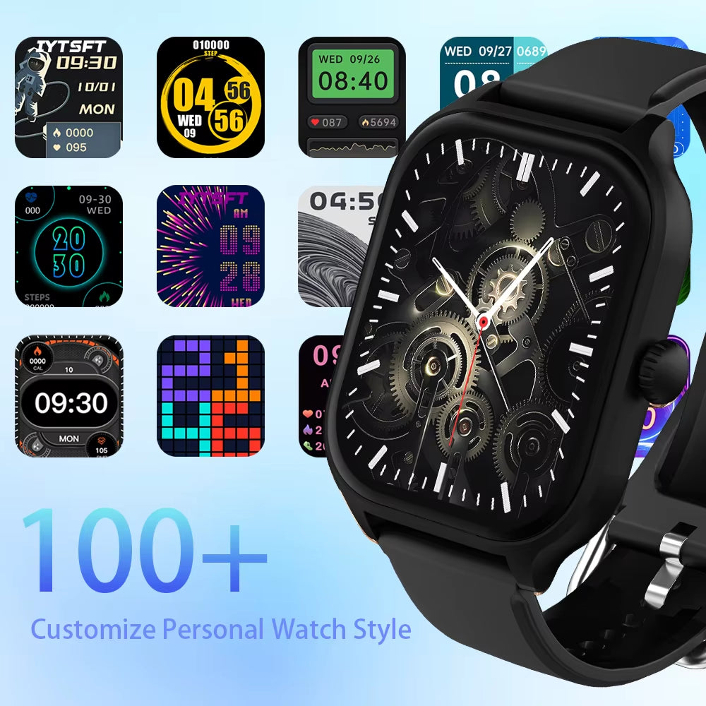 2024 New Fashion Smart Watch Heart Rate Monitor Sports Fitness Watch Waterproof Voice Call Smart Watch for Android IOS