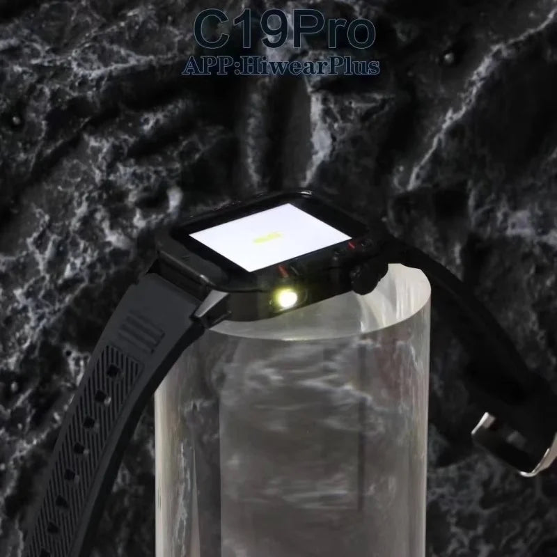 Bestselling Smart Watch C19Pro Smartwatch Fitness Tracker BT Call Outdoor Bracelet With Flashlight Alarm Clock C19PRO Smartwatch