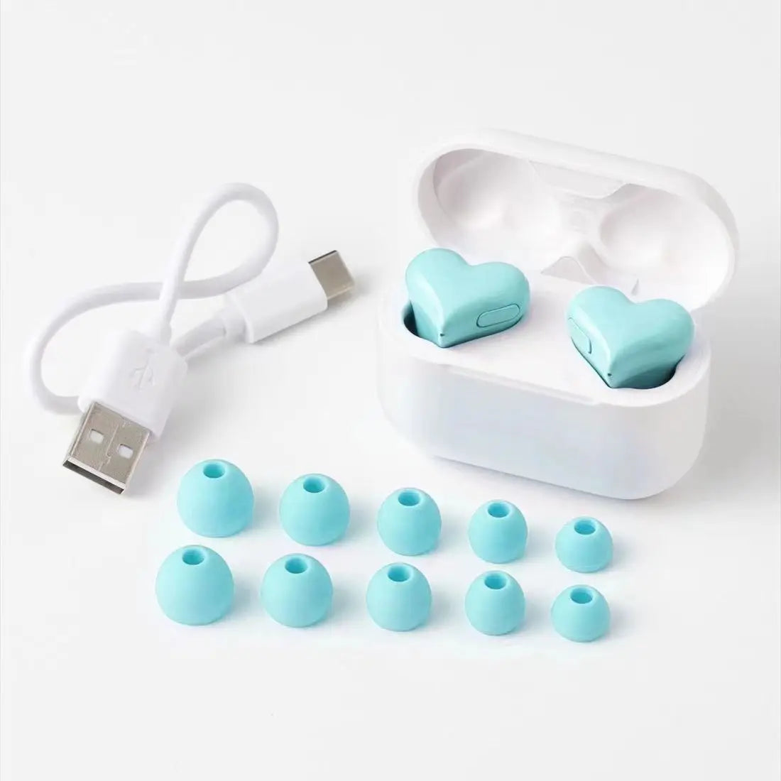 Heartbuds Wireless Earphones TWS Earbuds Bluetooth Headset Heart Buds Women Fashion Pink Gaming Student Headphones Girl Gift