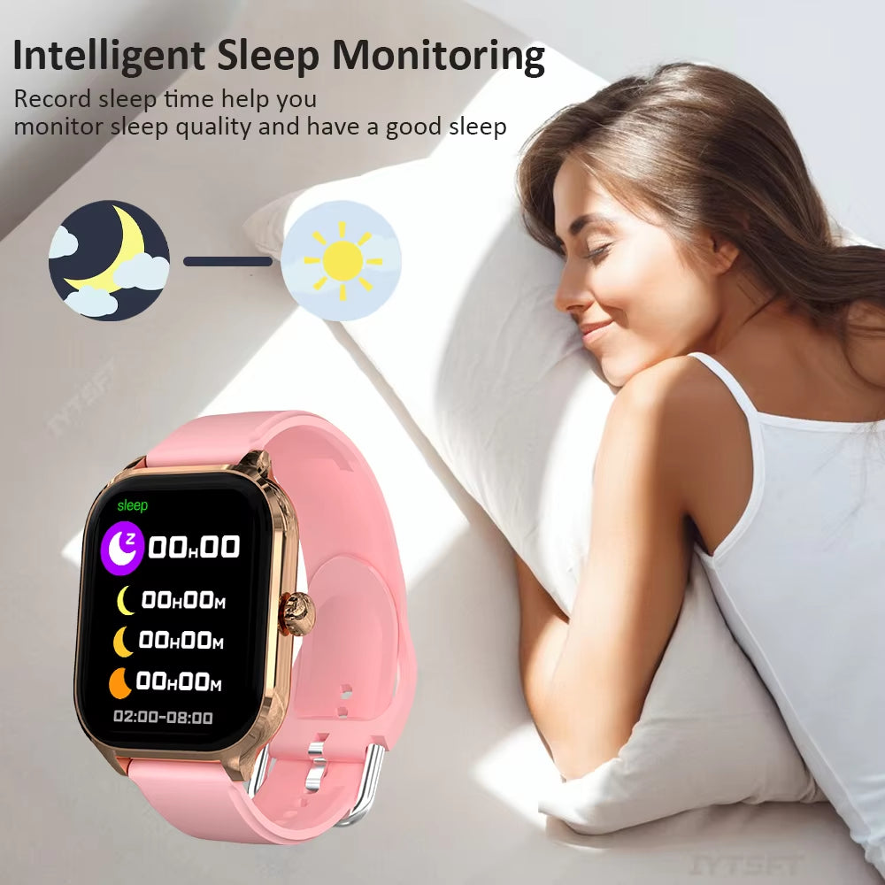2024 New Fashion Smart Watch Heart Rate Monitor Sports Fitness Watch Waterproof Voice Call Smart Watch for Android IOS